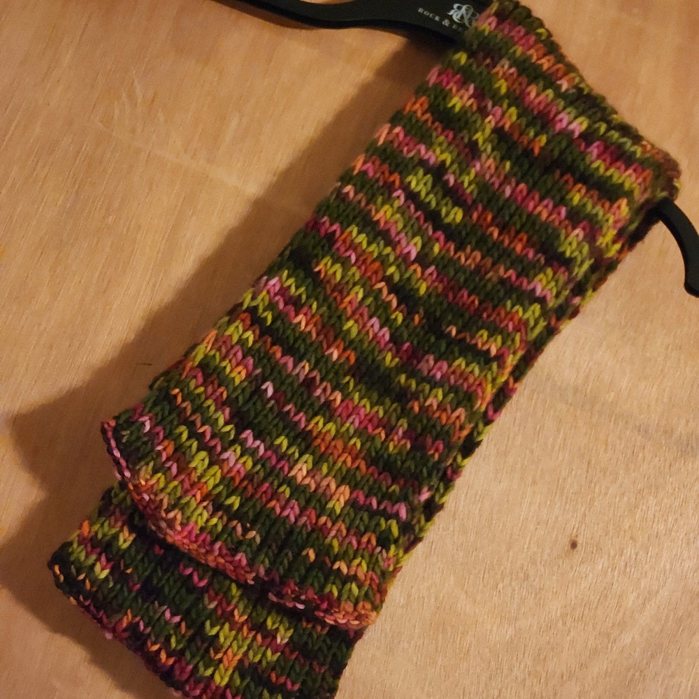 🔥Handmade Knit Scarf Fall-tones Cozy Soft 62"x7" - Picture 5 of 6